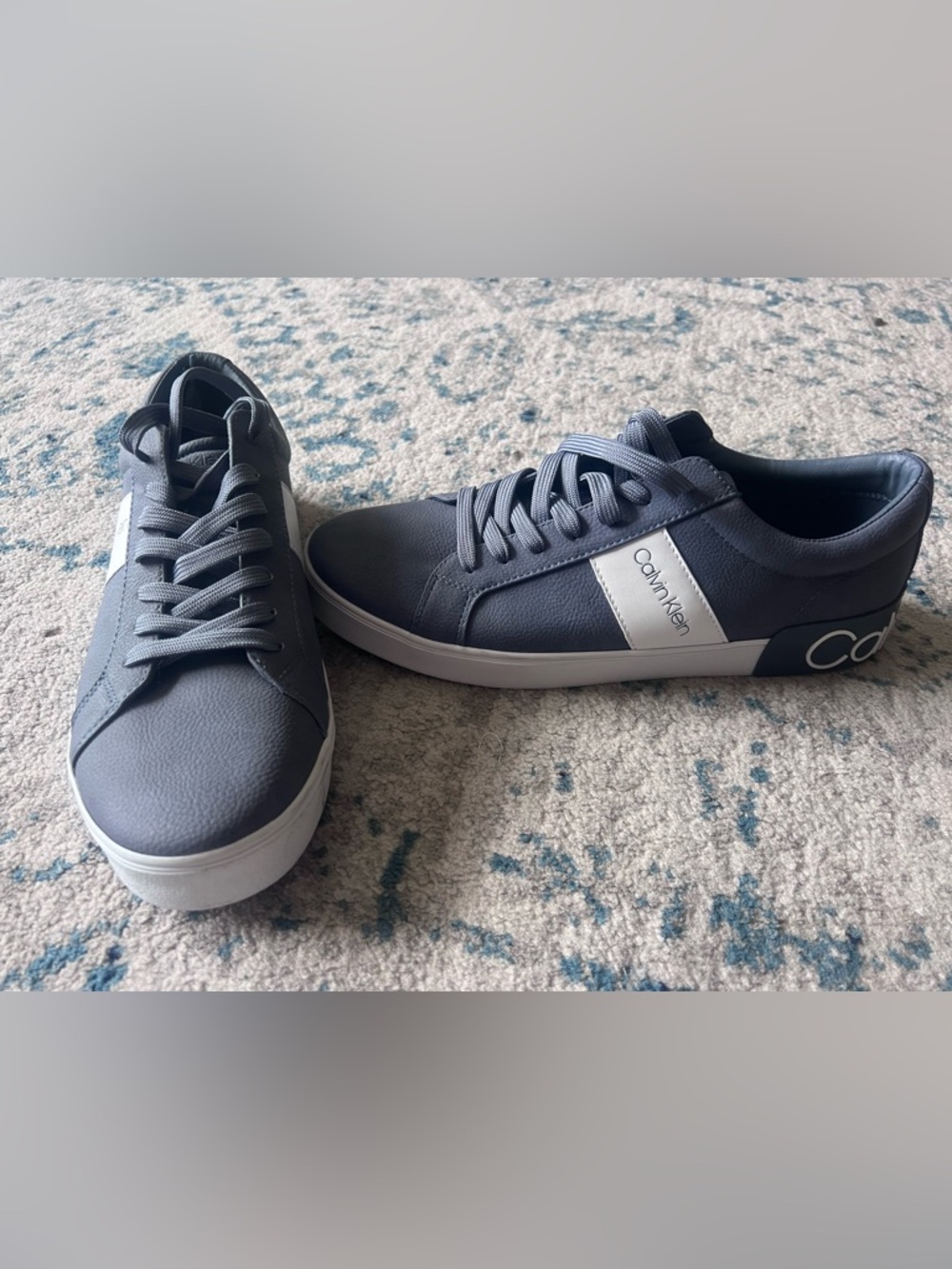 Calvin Klein Men's Slate Blue Low-Top Sneakers